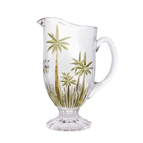 Jarra De Cristal De Chumbo Palm Tree Handpaint 1,5 Litros - Rojemac