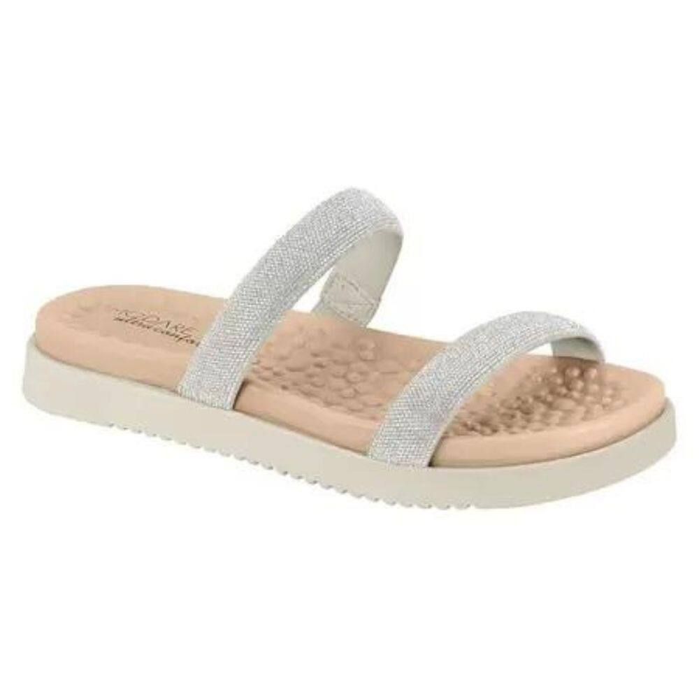 Tamanco Modare Papete Strass Feminino Branco Off