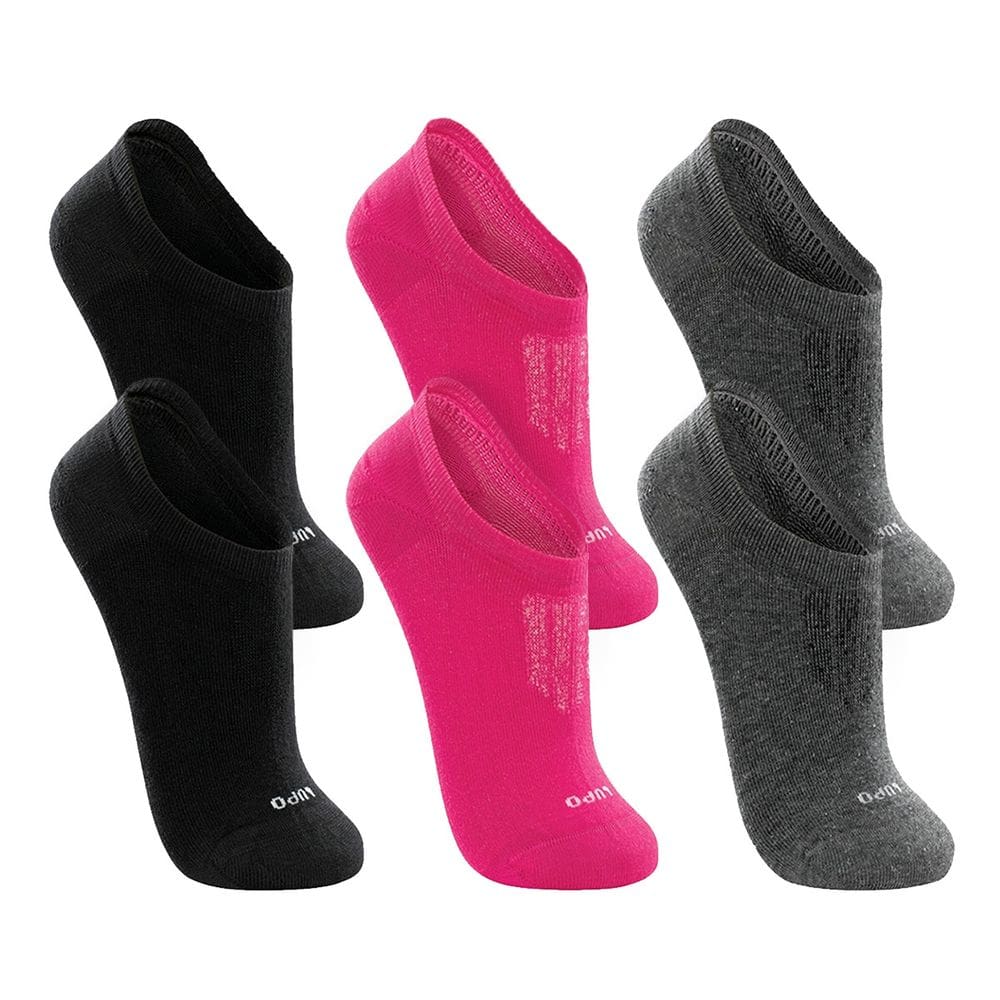 Kit 6 Pares Meia Lupo Feminina Invisível Preto Cinza Rosa