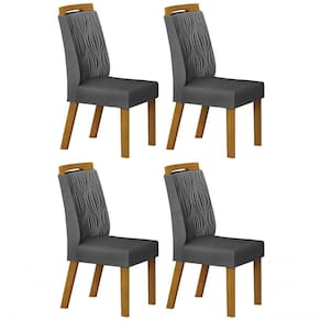 Kit 04 Cadeiras Sala De Jantar Ilheus Mdf Moveis Leifer