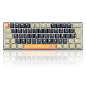 Teclado Redragon Lakshmi ABNT2 Laranja Preto Switch Brown