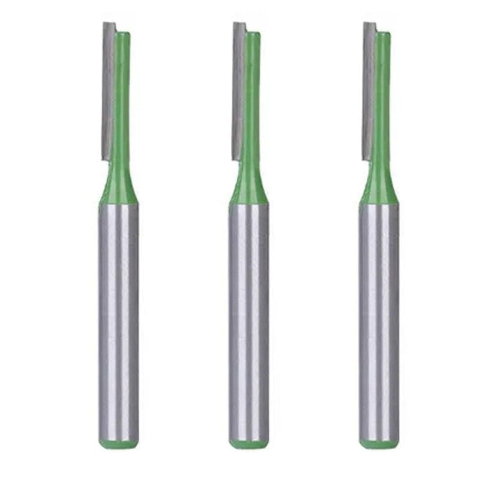 Kit 3 Fresa Reta Paralela 4Mm Haste 6Mm Md Tupia Madeira