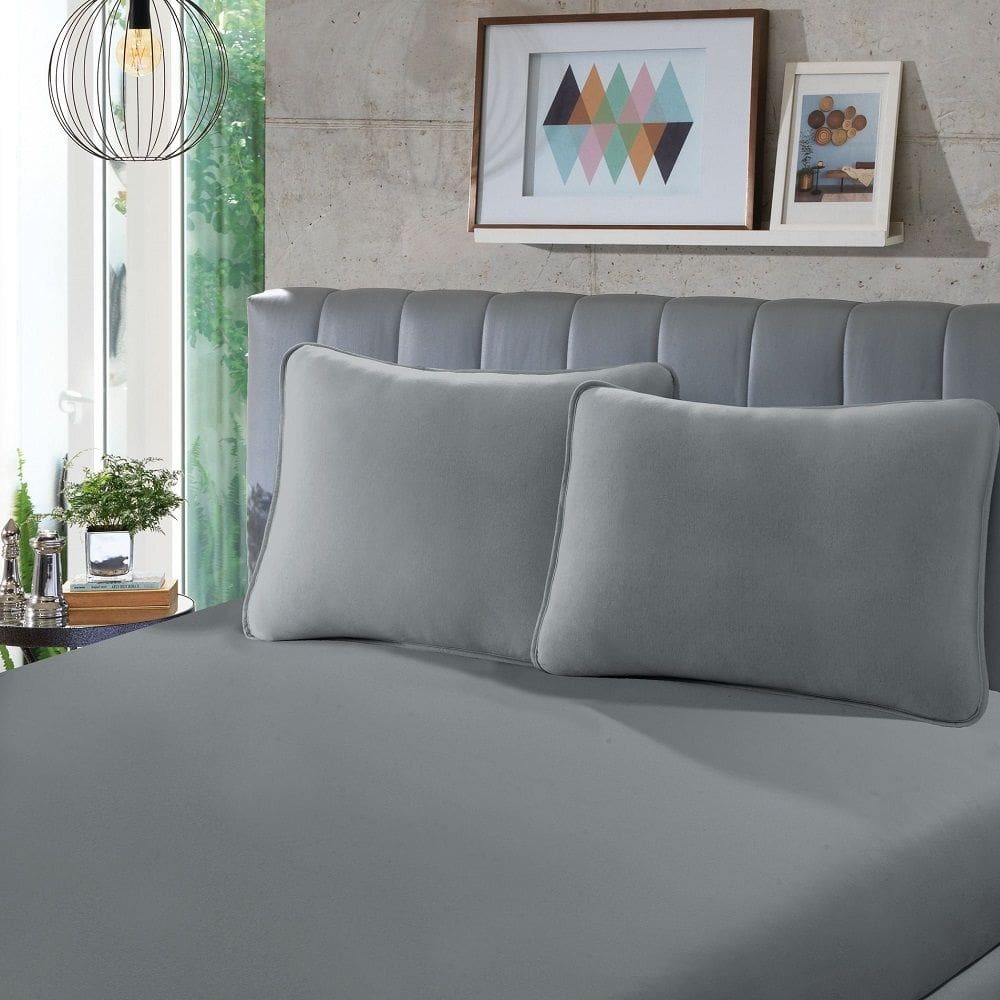 Lençol Queen SBX Rubi Malha Cinza