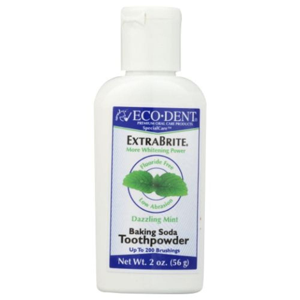 Pó dental ExtraBrite sem flúor 2 Oz da Eco-Dent (pacote com 2)