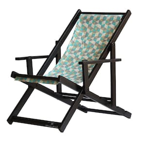 Espreguiçadeira Preguiçosa Dobrável Black Cb-triang Azul