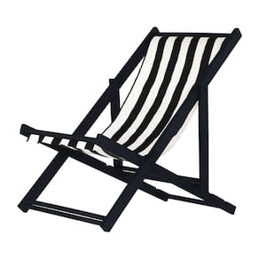 Espreguiçadeira Preguiçosa Dobrável Black Sb-list. Pret-branco