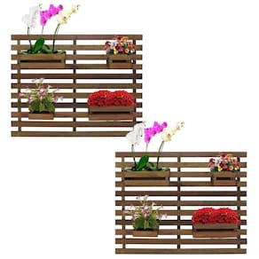Kit 2 Floreiras Jardim Vertical 100 X 80 Cm Madeira Maciça