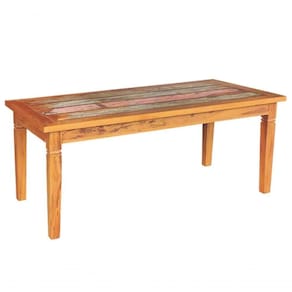 Mesa De Jantar 2,5 M Madeira De Maciça Pátina