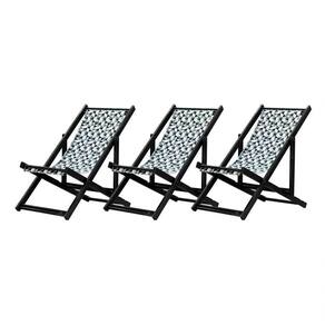 Kit 3 Espreguiçadeiras Dobrável Black Sb-triang Preto