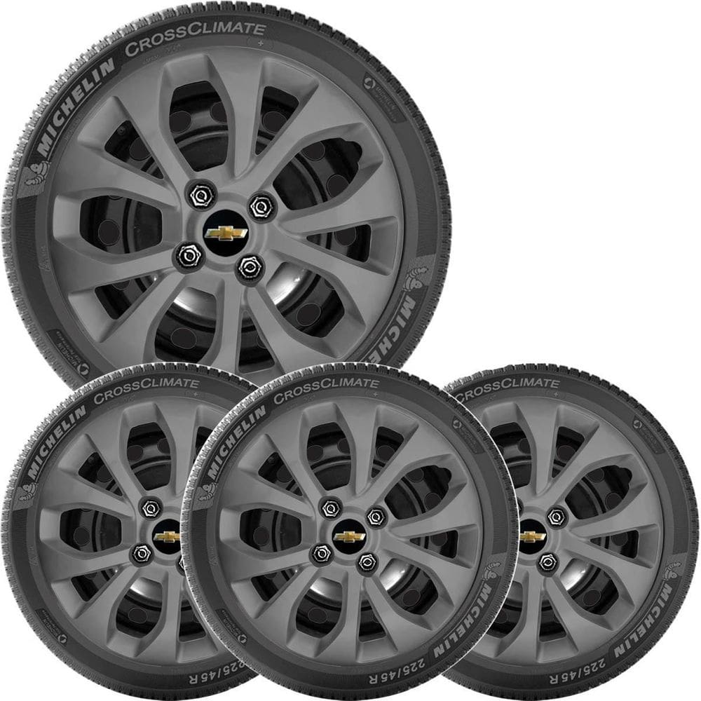 4X Calota Onix Prisma 2012 A 2016 Aro 15 Grafite 375Cp