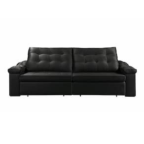 Sofá Retrátil Reclinável Houston 2,2m csr Studio Veludo Preto