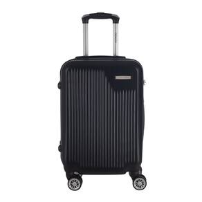 Mala de Bordo Pequena para Viagem Abs Denlex Ma1225 Cadeado Integrado Rodas Duplas Giro 360º Preto