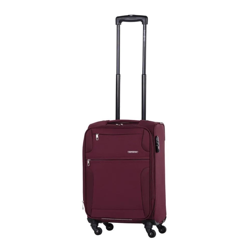 Mala de Bordo Pequena para Viagem Expansível Poliester Samsonite Bahia Cadeado Tsa e Rodas 360 Vinho