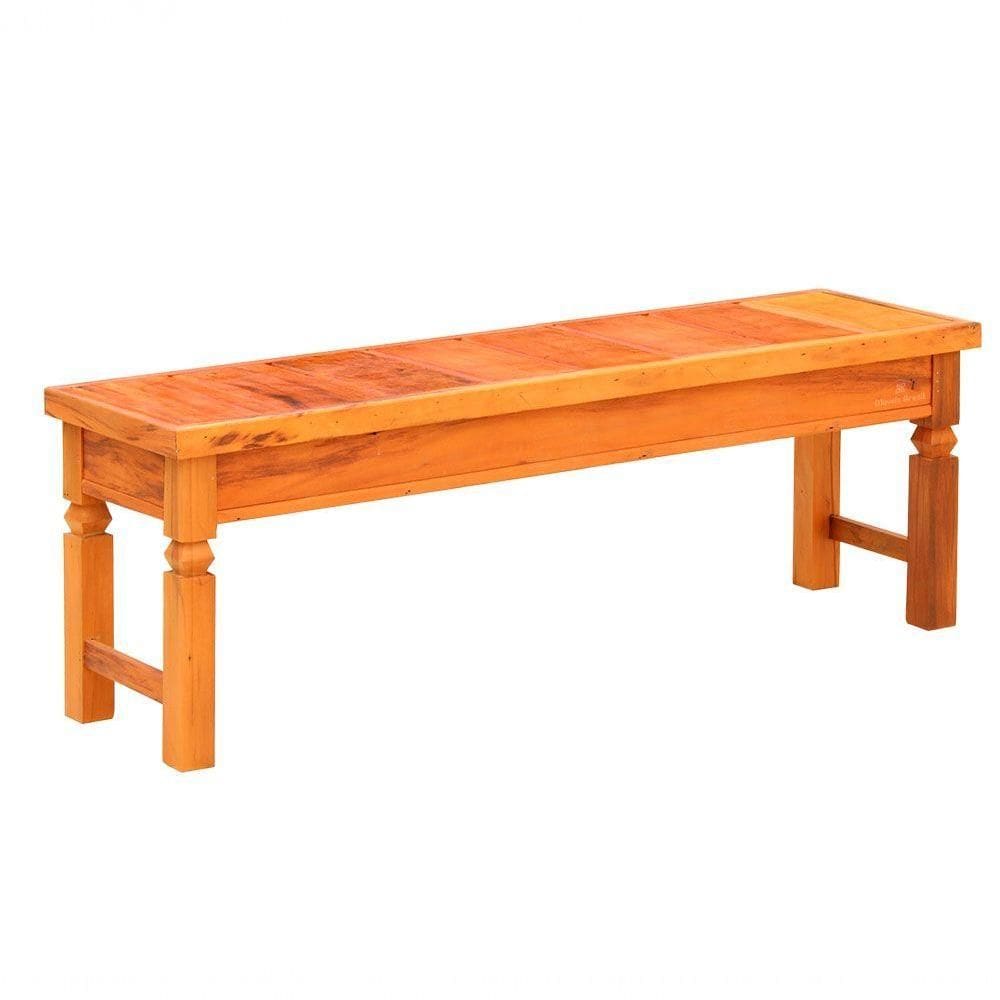 Banco Ripado 2,3m Madeira Maciça Natural