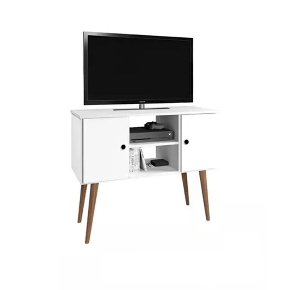 Rack Retro Aparador P/ Tv Até 40" Viena Branco