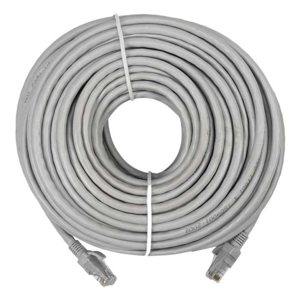 Cabo CFTV conexão RJ45 Cat6 de 20 metros transmissão estável conector banhado em ouro LE-316