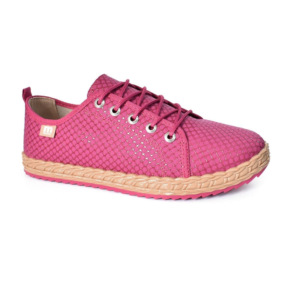 Tênis Moleca Casual Feminino Solado Trançado Magenta
