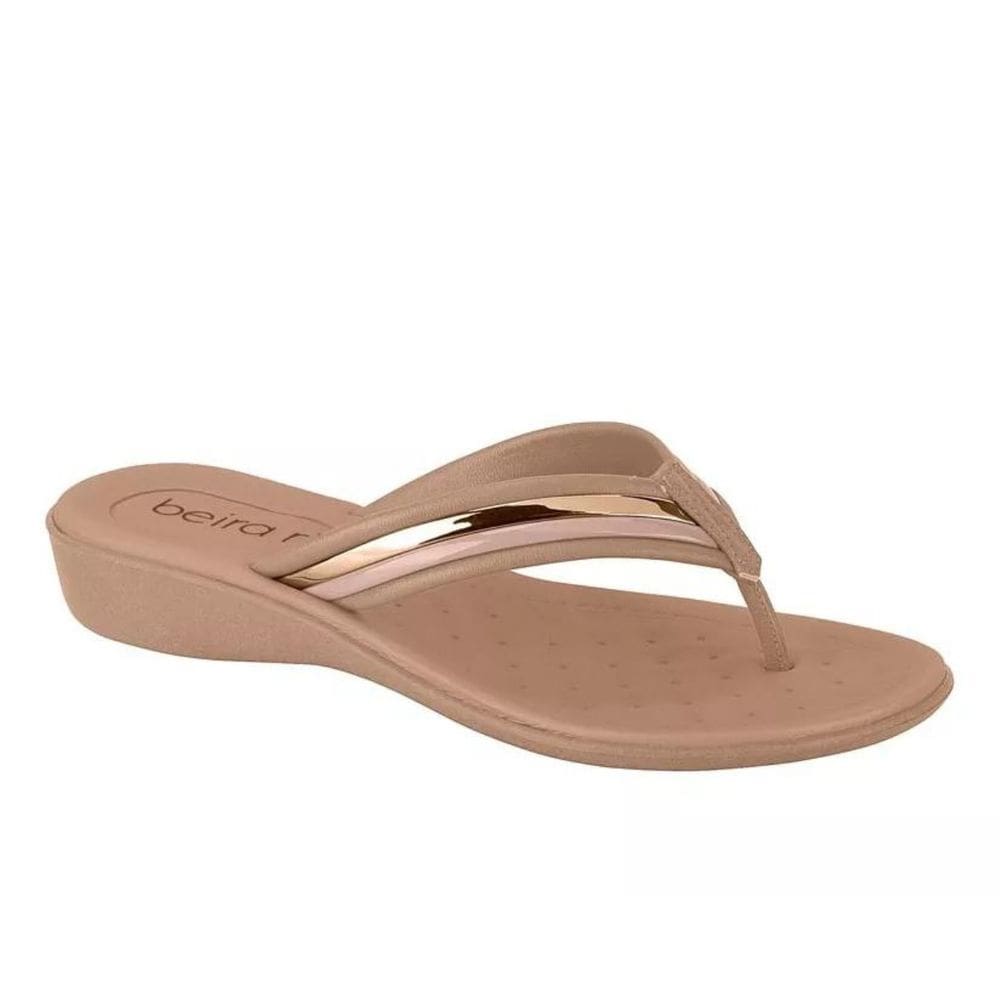 Chinelo Beira Rio Ortopédico Feminino Nude