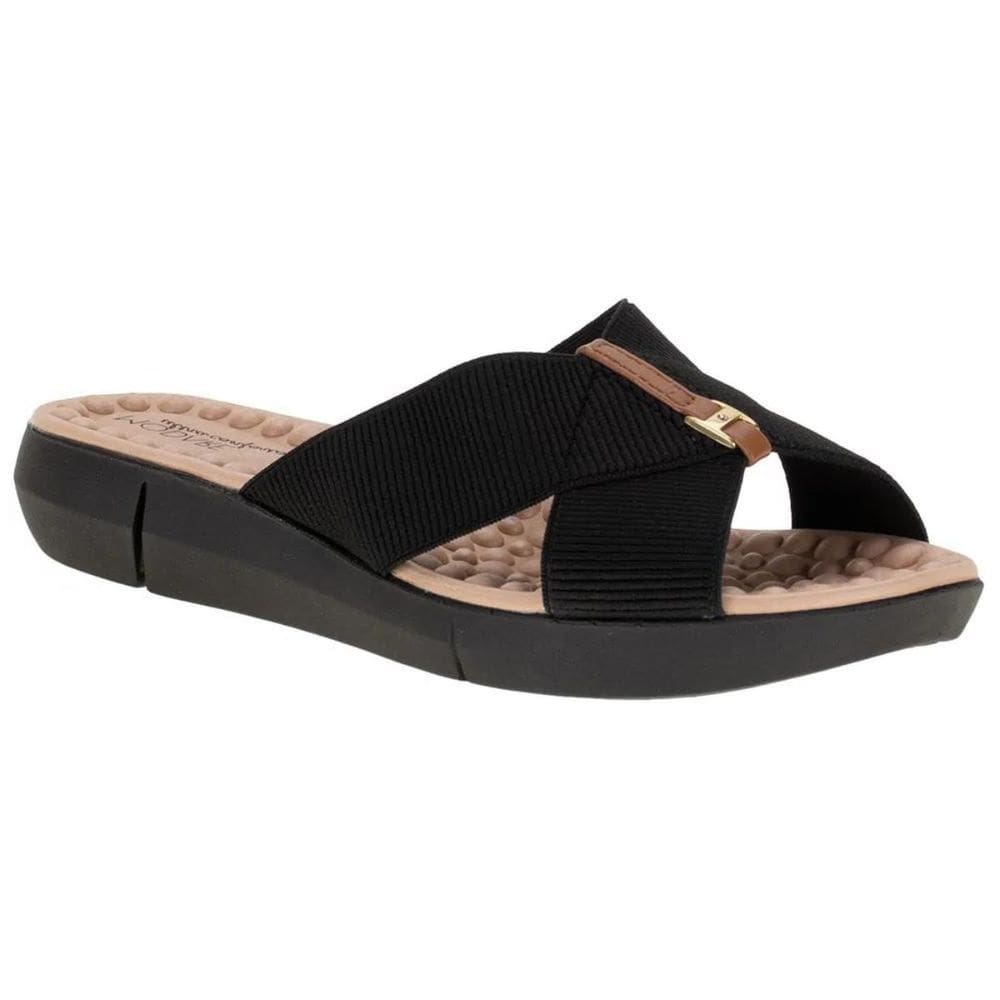 Tamanco Modare Comfort Sola Média Feminino Preto