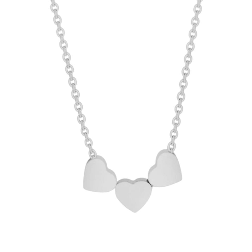 Colar Corações Folheado em Prata