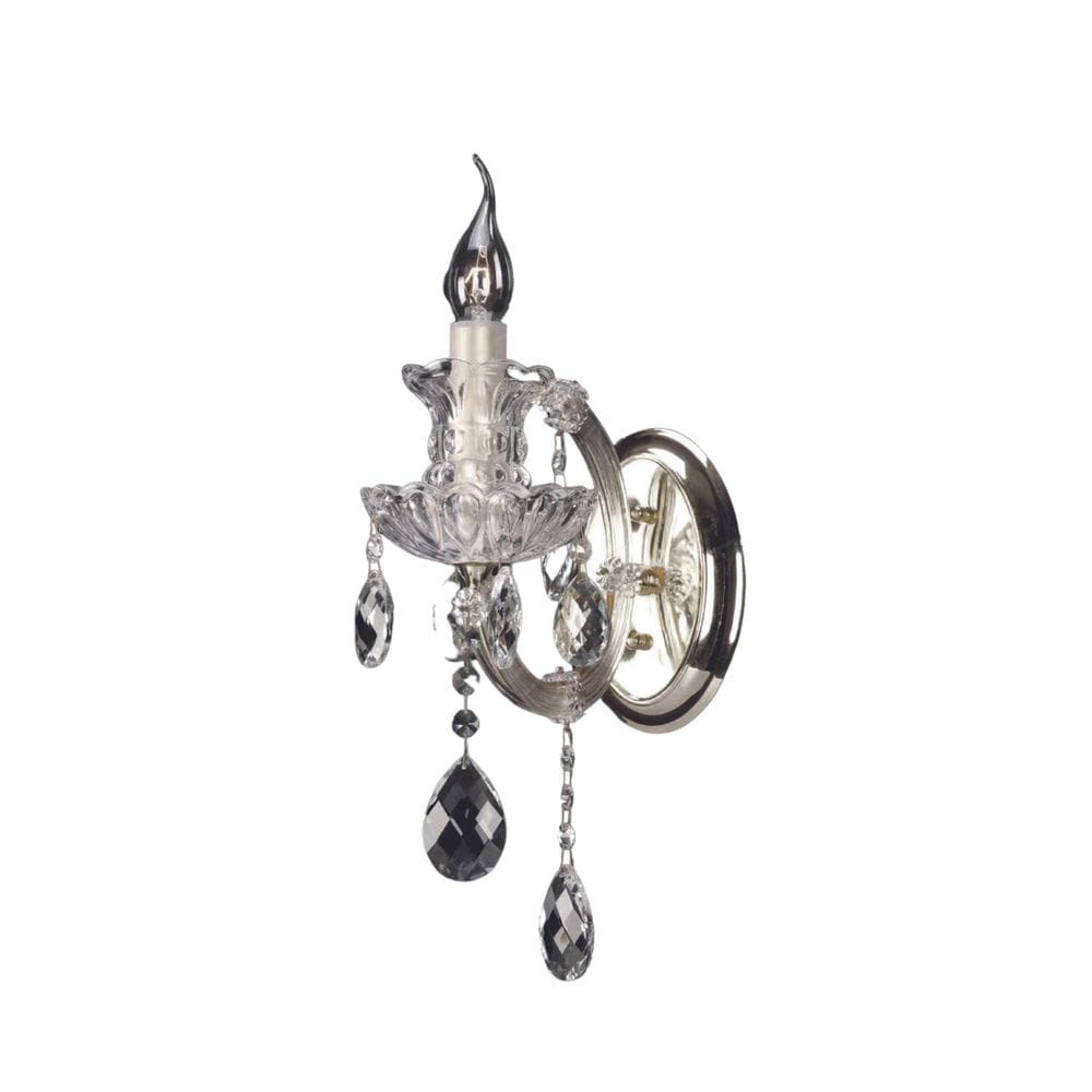 Arandela Cromada com Cristais 1E14 25cm