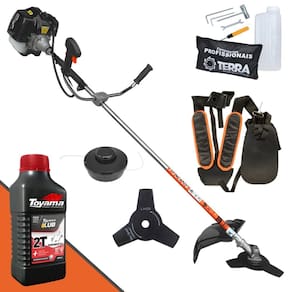Roçadeira GRH430 43cc Terra Á Gasolina 2T 1,7Hp Robusta e Potente Ideal Para Uso em Fazendas, Chácaras e Sítios + ÓLEO TOYAMA 2T