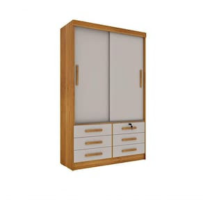 Guarda Roupa Casal Chicago 2 Portas 6 Gavetas S-espelho Tcil