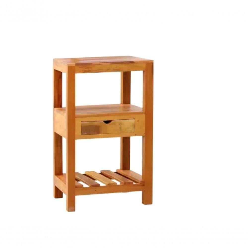 Aparador Ilha 50 Cm Madeira Maciça Natural