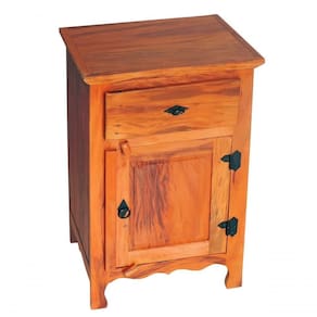 Armário Balcão Arcais 1 Porta 55cm Madeira Maciça Natural