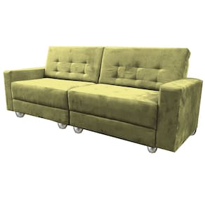 Namoradeira Sofa Lilian 2,40 c/ Duas Almofadas Amarelo