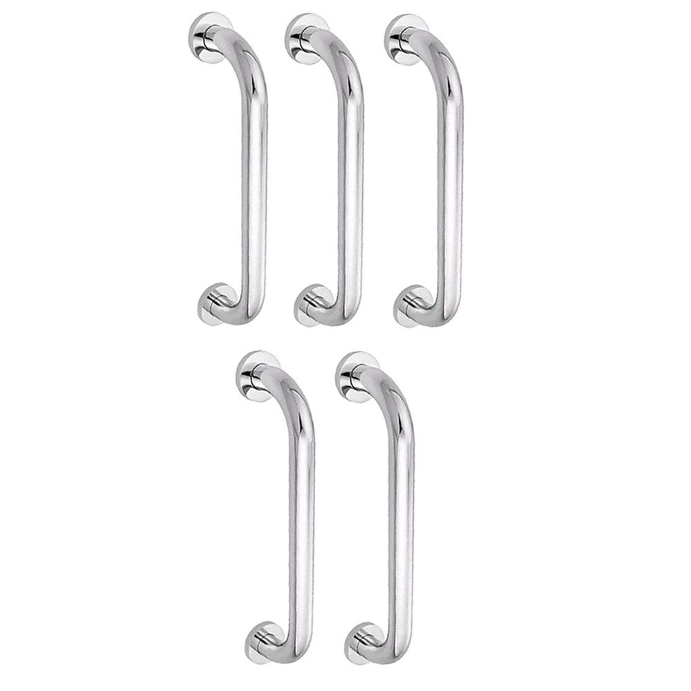 Alça de Apoio 30cm Barra Inox Kit 5 Unidades Idoso Cadeirante Deficiente Banheiro Box