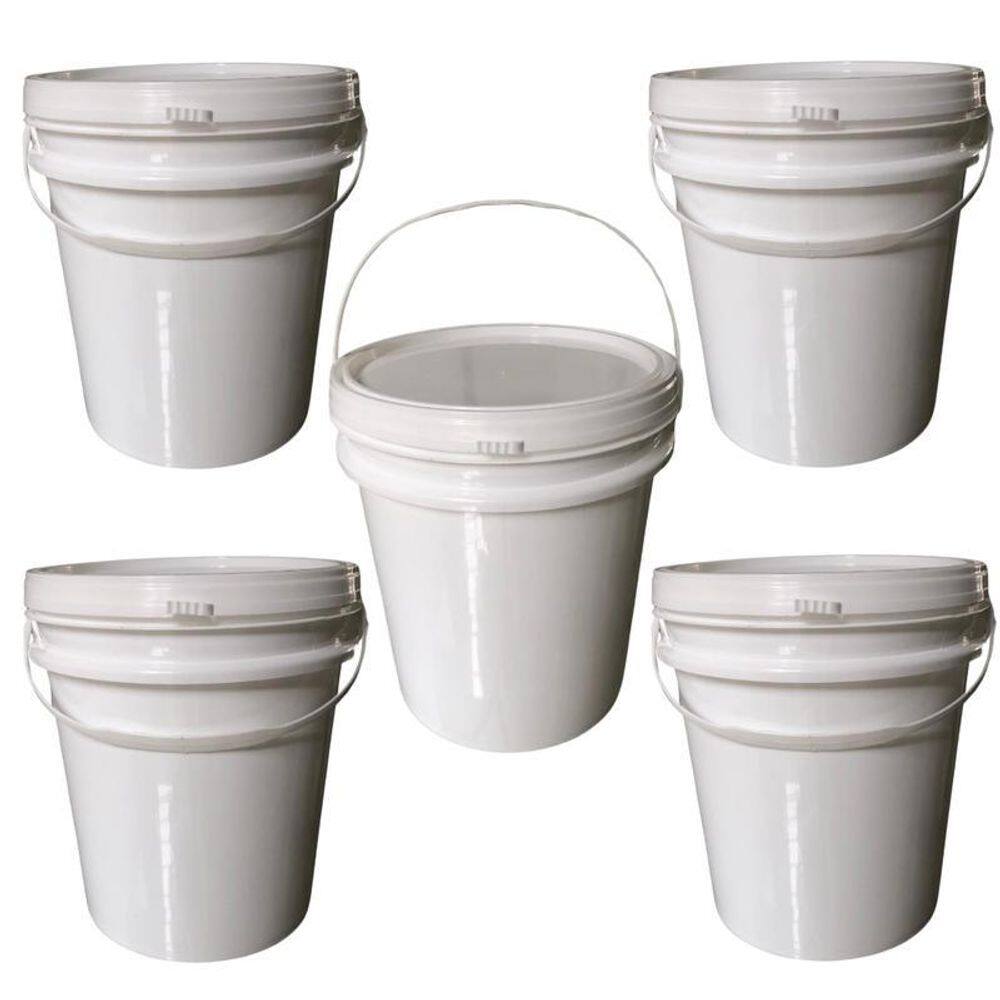 Balde 5L Com Alça Para Comida Fresca 5 Pçs