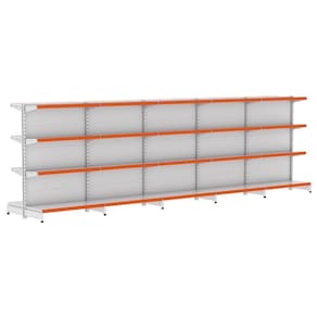 Kit 5 Módulos de Gôndolas Centro 1,37 FIT40 Branco Amapá