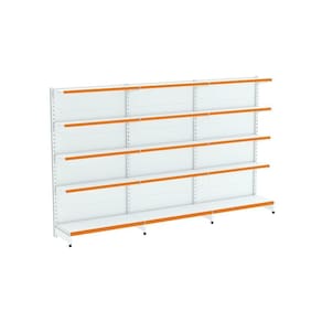 Kit 3 Módulos de Gôndolas Parede 2,02 FIT40 Branco Amapá