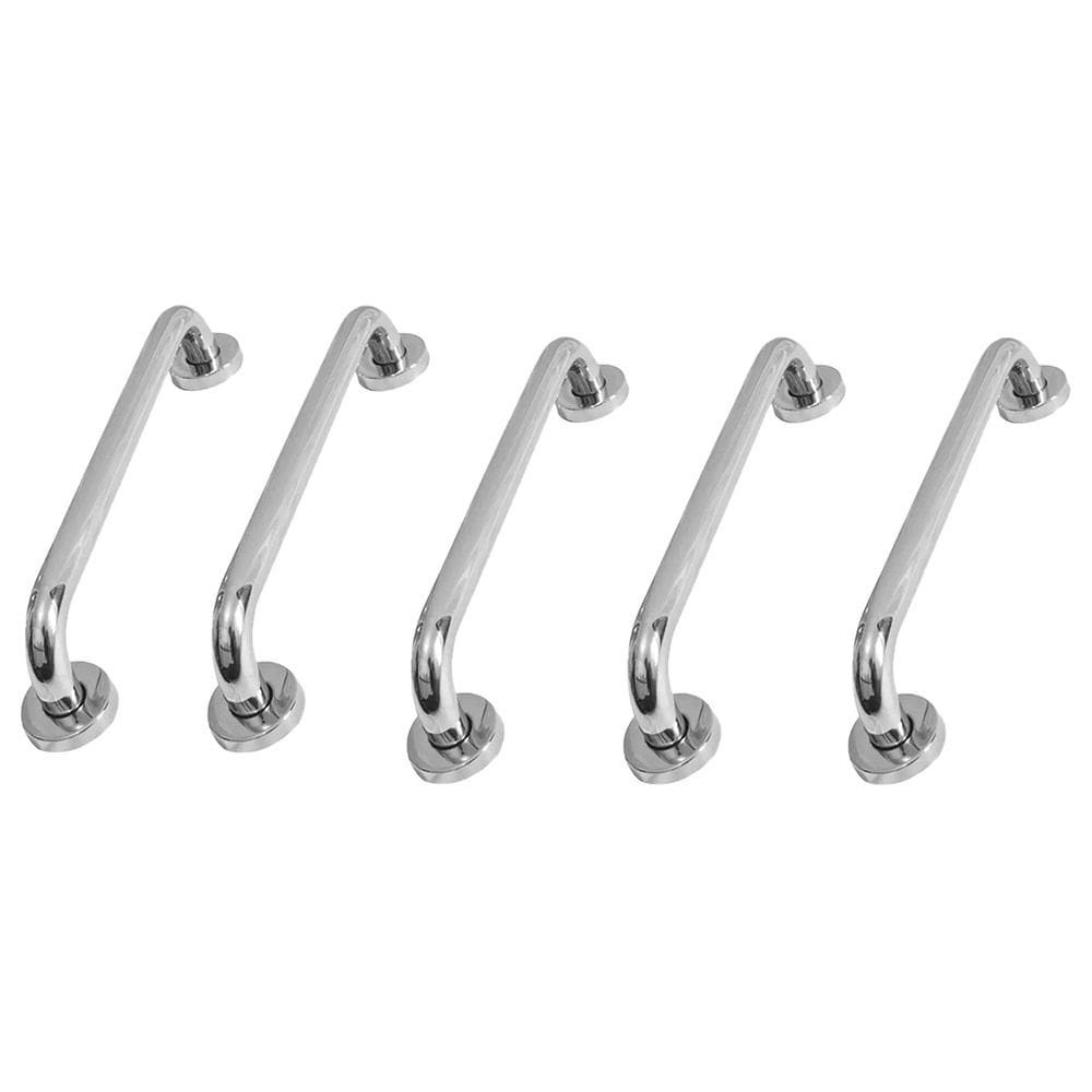 Alça de Apoio 30cm Barra Inox Kit 5 Unidades Idoso Cadeirante Deficiente Box Banheiro Acessibilidade