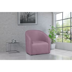 Poltrona Decorativa Julia Veludo Rose - LM DECOR