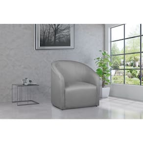 Kit 2 Poltronas Decorativa Julia Linho Cinza - LM DECOR