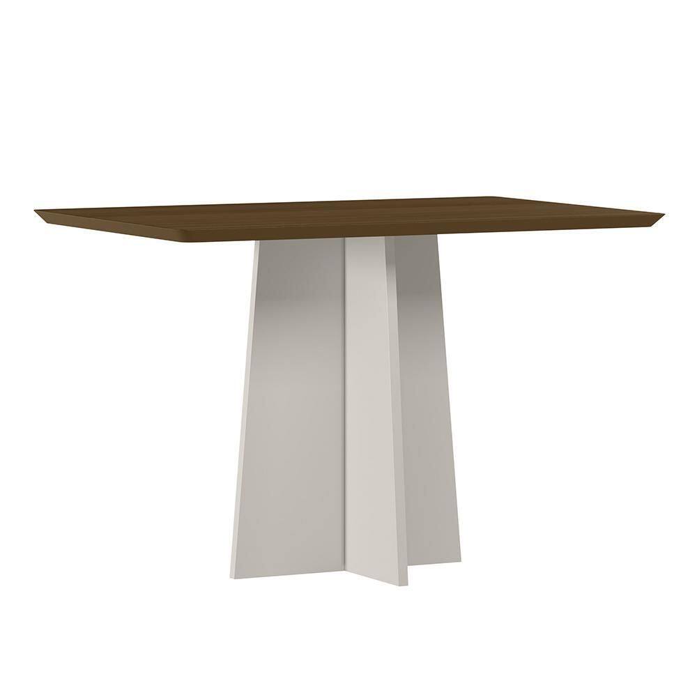 Mesa de Jantar Anitta 120x80 Tampo em MDF - New Ceval - Off White