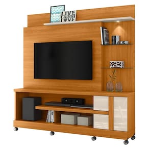 Estante Home Theater Alan para TV até 55” com Rodízios - Madetec