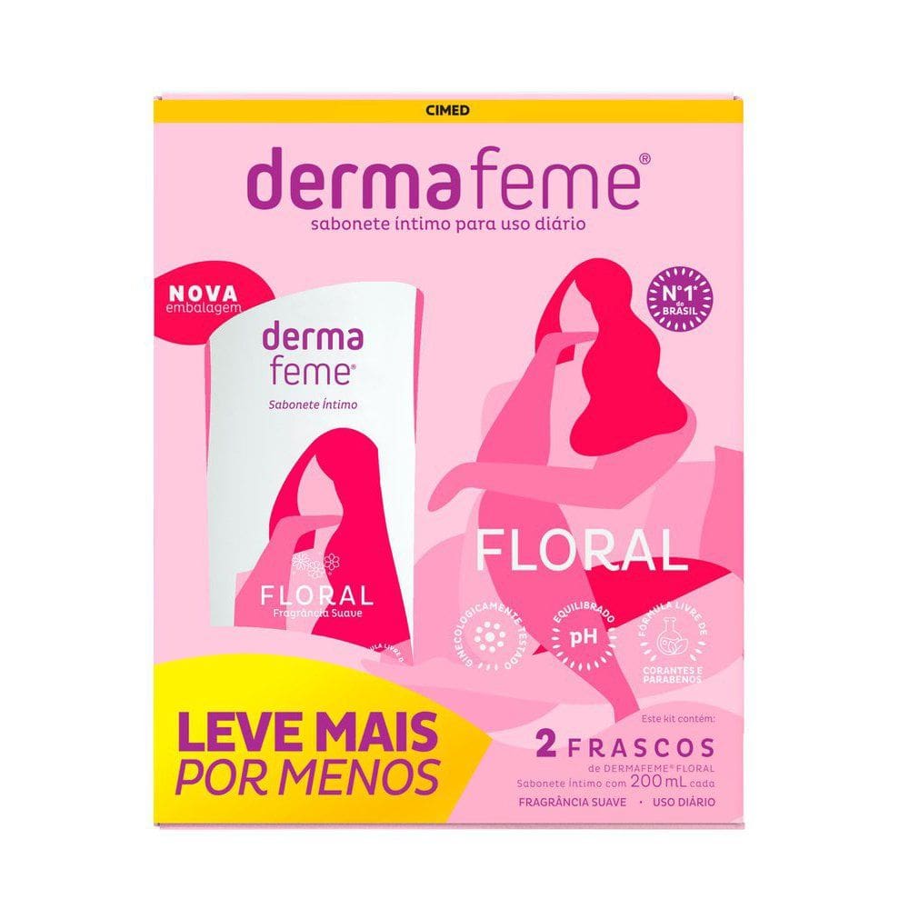 Dermafeme Sab.Liquido Kit 200Ml Floral