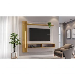 Painel Para Tv Até 65 Polegadas Agrado Candian - Jcm Movelaria Off White-nature