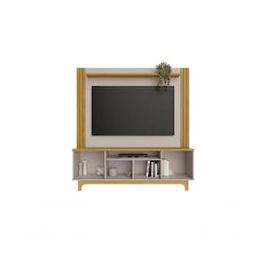 Estante Home Para Tvs De Ate 65 Polegadas Balsamo Candian - Jcm Movelaria Nature-off White