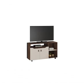 Rack Para Tv Até 49` Com 2 Portas Seleto - Jcm Movelaria Café-off White