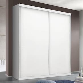 Guarda Roupa Solteiro 2 Porta De Correr 2 Gavetas Salvador Minastex Branco