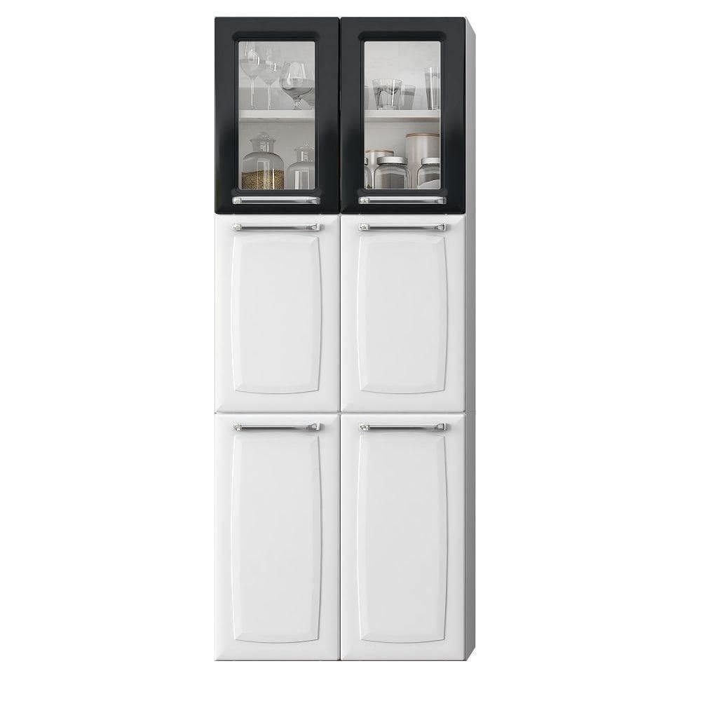 Paneleiro Duplo 6 Portas 70cm Luce - Itatiaia Branco-preto