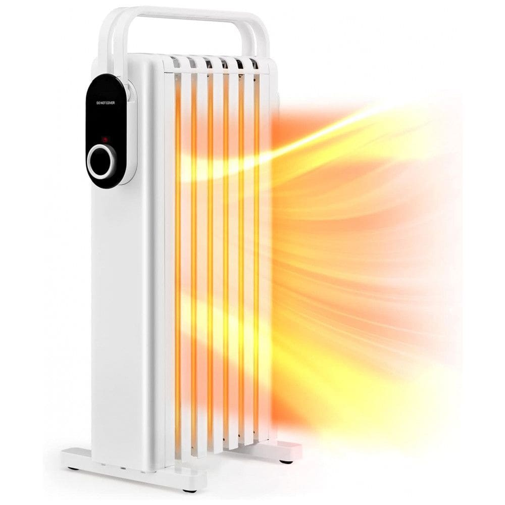 Aquecedor Elétrico a Óleo com 3 Modos, Proteção Contra Superaquecimento e Silencioso, 1500W 110V, GOFLAME, Branco