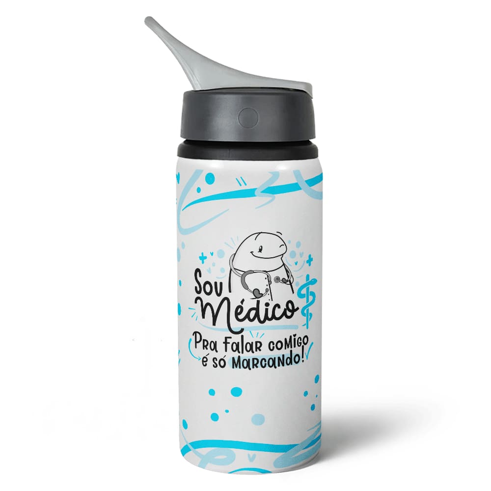 Garrafa Squeeze NK Flork Profissões - Sou Médico 600ml
