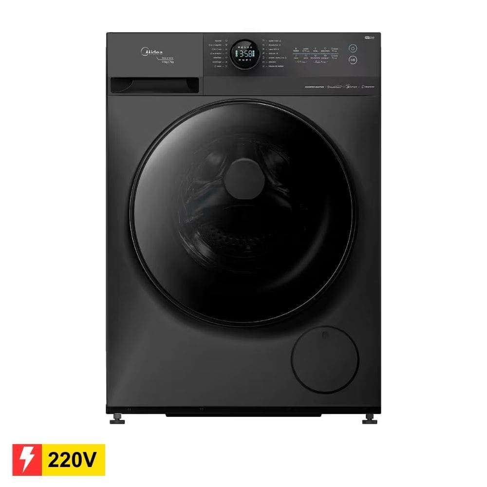 REEMBALADO: Lava e Seca Midea HealthGuard Smart MF200D110WB/GK Titanium – 11/7kg 220V