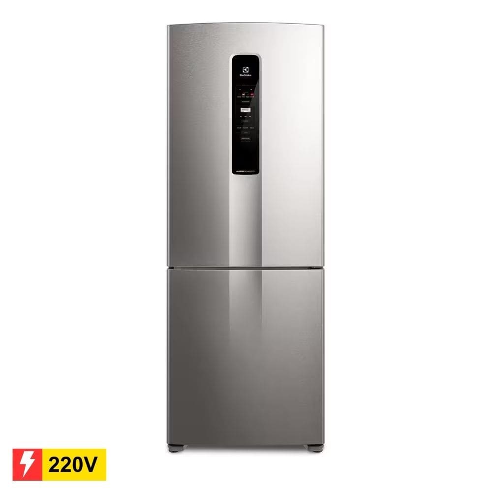 REEMBALADO: Geladeira Electrolux IB7S Frost Free Inverse Efficient Inox Look - 490L 220V
