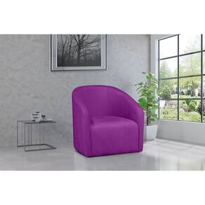 Poltrona Decorativa Julia Veludo Roxo - LM DECOR
